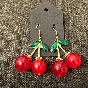 NWT cherry drop earrings